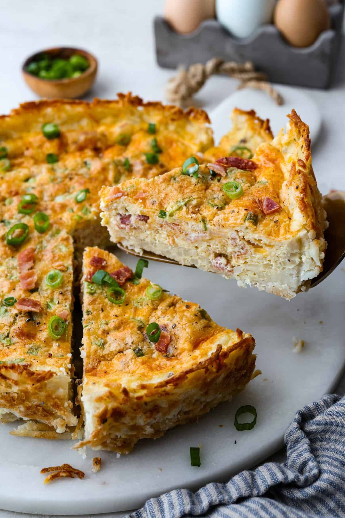 Gluten Free Hash Brown Crust Quiche Recipe